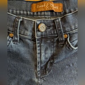 R&B Rivet & Blues Dark Wash Skinny Straight Denim